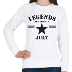PRINTFASHION Legends are born in july - Női pulóver - Fehér