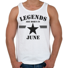 PRINTFASHION Legends are born in june - Férfi atléta - Fehér
