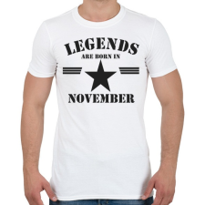 PRINTFASHION Legends are born in november  - Férfi póló - Fehér férfi póló