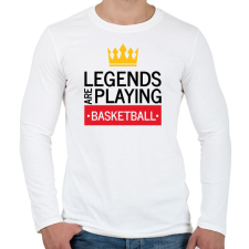 PRINTFASHION Legends are playing basketball - Férfi hosszú ujjú póló - Fehér férfi póló