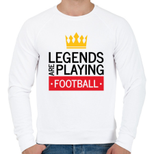 PRINTFASHION Legends are playing football - Férfi pulóver - Fehér férfi pulóver, kardigán