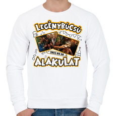 PRINTFASHION Legénybúcsú alakulat egyedi képpel - Férfi pulóver - Fehér