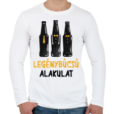 PRINTFASHION Legénybúcsú alakulat - Férfi hosszú ujjú póló - Fehér férfi pulóver, kardigán