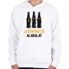 PRINTFASHION Legénybúcsú alakulat - Gyerek kapucnis pulóver - Fehér
