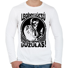 PRINTFASHION Legénybúcsú de semmi buzulás - Férfi hosszú ujjú póló - Fehér