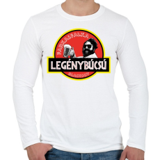 PRINTFASHION Legénybúcsú - farkasfalka blackout 2 - Férfi hosszú ujjú póló - Fehér