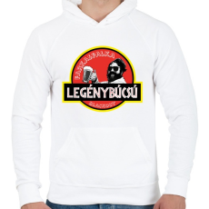 PRINTFASHION Legénybúcsú - farkasfalka blackout 2 - Férfi kapucnis pulóver - Fehér