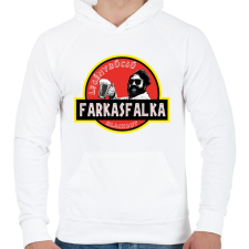 PRINTFASHION Legénybúcsú - farkasfalka blackout - Férfi kapucnis pulóver - Fehér férfi pulóver, kardigán