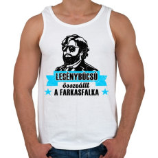 PRINTFASHION Legénybúcsú Farkasfalka - Férfi atléta - Fehér