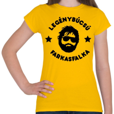 PRINTFASHION Legénybúcsú - Farkasfalka - Női póló - Sárga