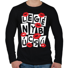 PRINTFASHION Legénybúcsú - Férfi hosszú ujjú póló - Fekete