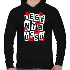 PRINTFASHION Legénybúcsú - Férfi kapucnis pulóver - Fekete férfi pulóver, kardigán