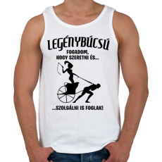 PRINTFASHION Legénybúcsú - fogadalom - Férfi atléta - Fehér