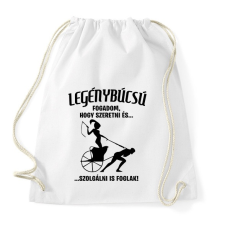 PRINTFASHION Legénybúcsú - fogadalom - Sportzsák, Tornazsák - Fehér tornazsák