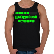 PRINTFASHION Legénybúcsú folyamatban - Férfi atléta - Fekete atléta, trikó