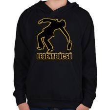 PRINTFASHION Legénybúcsú - Gyerek kapucnis pulóver - Fekete gyerek pulóver, kardigán