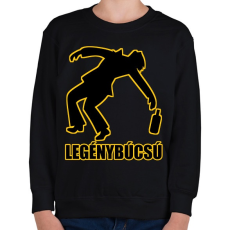 PRINTFASHION Legénybúcsú - Gyerek pulóver - Fekete