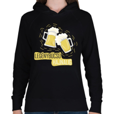 PRINTFASHION Legénybúcsú hajnalig - Női kapucnis pulóver - Fekete női pulóver, kardigán