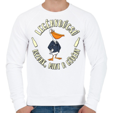 PRINTFASHION Legénybúcsú iszunk mint a gödény - Férfi pulóver - Fehér férfi pulóver, kardigán