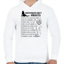 PRINTFASHION Legénybúcsú küldetés - Férfi kapucnis pulóver - Fehér férfi pulóver, kardigán