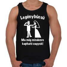 PRINTFASHION Legénybúcsú - ma még mindenre kapható vagyok 2 - Férfi atléta - Fekete atléta, trikó