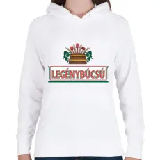 PRINTFASHION Legénybúcsú márkaparódia - Női kapucnis pulóver - Fehér