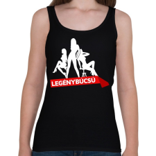 PRINTFASHION Legénybúcsú - Női atléta - Fekete női trikó