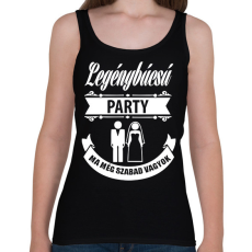 PRINTFASHION Legénybúcsú - Női atléta - Fekete