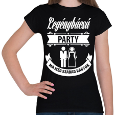 PRINTFASHION Legénybúcsú - Női póló - Fekete női póló