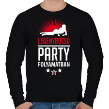 PRINTFASHION Legénybúcsú party folyamatban 2 - Férfi pulóver - Fekete férfi pulóver, kardigán