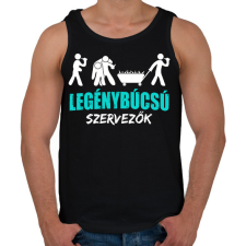 PRINTFASHION Legénybúcsú szervezők - Férfi atléta - Fekete atléta, trikó