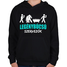 PRINTFASHION Legénybúcsú szervezők - Gyerek kapucnis pulóver - Fekete gyerek pulóver, kardigán