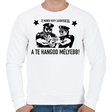 PRINTFASHION Legénybúcsú sztárok - Férfi pulóver - Fehér