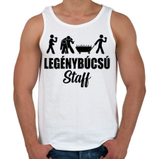 PRINTFASHION Legenybúcsú Team Staff - Férfi atléta - Fehér atléta, trikó