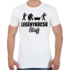 PRINTFASHION Legenybúcsú Team Staff - Férfi póló - Fehér férfi póló