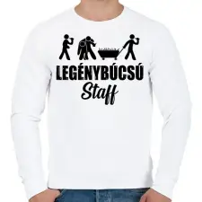 PRINTFASHION Legenybúcsú Team Staff - Férfi pulóver - Fehér férfi pulóver, kardigán
