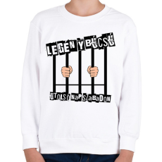 PRINTFASHION LEGÉNYBÚCSÚ UTOLSÓ NAP SZABADON - Gyerek pulóver - Fehér