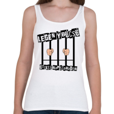 PRINTFASHION LEGÉNYBÚCSÚ UTOLSÓ NAP SZABADON - Női atléta - Fehér női trikó