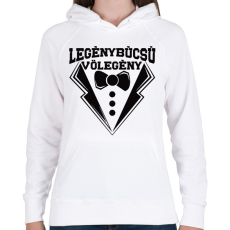 PRINTFASHION Legénybúcsú vőlegény - Női kapucnis pulóver - Fehér