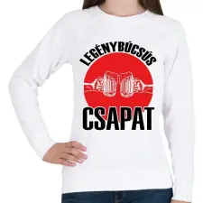 PRINTFASHION Legénybúcsús csapat - Női pulóver - Fehér női pulóver, kardigán