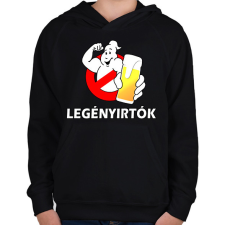 PRINTFASHION Legényirtok - Gyerek kapucnis pulóver - Fekete gyerek pulóver, kardigán