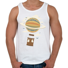 PRINTFASHION Léghajó - Férfi atléta - Fehér atléta, trikó