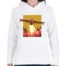 PRINTFASHION Légi oltás - Női kapucnis pulóver - Fehér női pulóver, kardigán