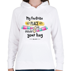 PRINTFASHION Legjobb a karjaidban - Női kapucnis pulóver - Fehér