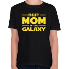 PRINTFASHION Legjobb anya a Galaxisban - Gyerek póló - Fekete