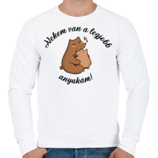 PRINTFASHION Legjobb anyuka - Férfi pulóver - Fehér