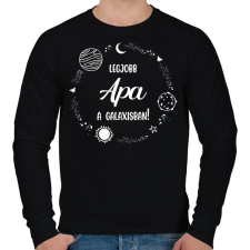 PRINTFASHION Legjobb apa a galaxisban - Férfi pulóver - Fekete férfi pulóver, kardigán