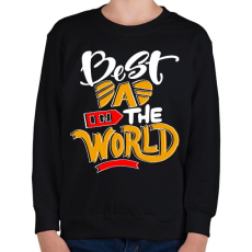 PRINTFASHION Legjobb apa a világon - Gyerek pulóver - Fekete