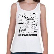 PRINTFASHION Legjobb apa az univerzumban - Női atléta - Fehér