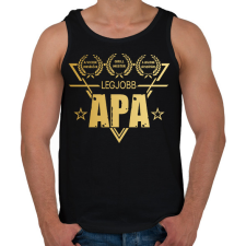 PRINTFASHION LEGJOBB APA - Férfi atléta - Fekete atléta, trikó